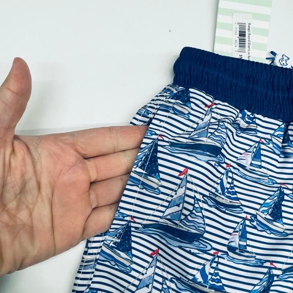 NWT Prodoh Size L (12/14) Boogie Board Shorts in Sailboat & Stripes - Picture 3 of 5